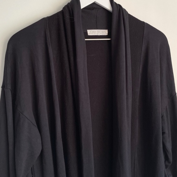 LIKE🆕JOAH BROWN O/S BLACK ETOILE SMOOTH CASHMERE SOFT OVERSIZED CARDIGAN JACKET - Picture 7 of 16